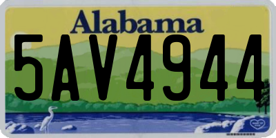 AL license plate 5AV4944