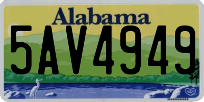 AL license plate 5AV4949