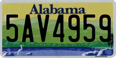 AL license plate 5AV4959