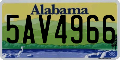 AL license plate 5AV4966