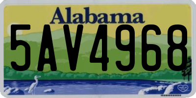 AL license plate 5AV4968