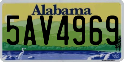 AL license plate 5AV4969