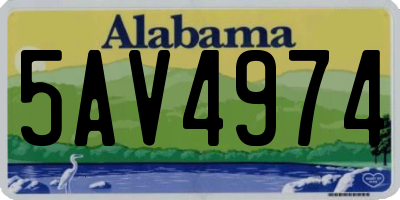AL license plate 5AV4974