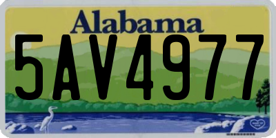 AL license plate 5AV4977