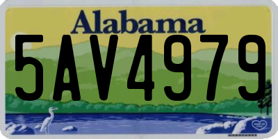 AL license plate 5AV4979
