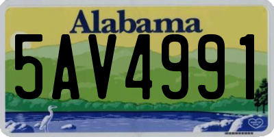 AL license plate 5AV4991