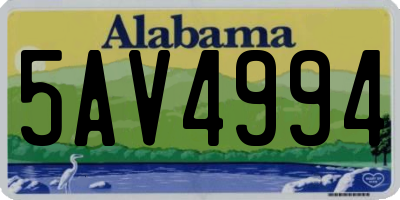 AL license plate 5AV4994