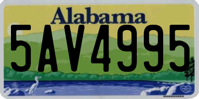 AL license plate 5AV4995