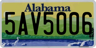 AL license plate 5AV5006
