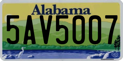AL license plate 5AV5007