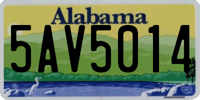 AL license plate 5AV5014