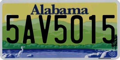 AL license plate 5AV5015