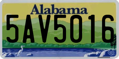 AL license plate 5AV5016