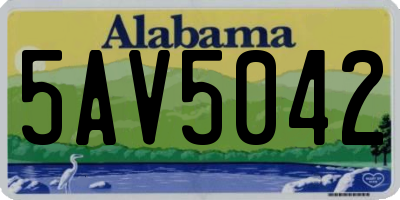 AL license plate 5AV5042