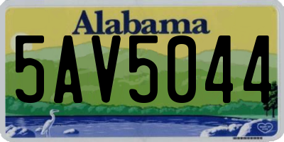 AL license plate 5AV5044