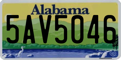 AL license plate 5AV5046