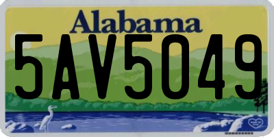 AL license plate 5AV5049