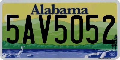 AL license plate 5AV5052