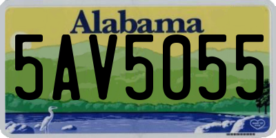 AL license plate 5AV5055