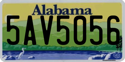 AL license plate 5AV5056
