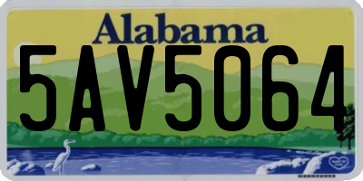 AL license plate 5AV5064