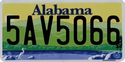 AL license plate 5AV5066