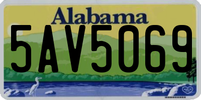 AL license plate 5AV5069