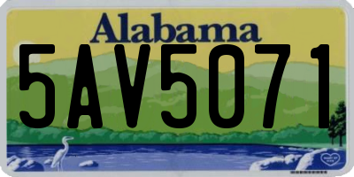 AL license plate 5AV5071