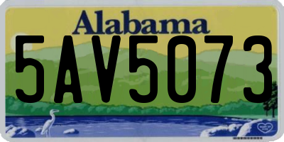 AL license plate 5AV5073