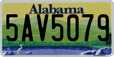AL license plate 5AV5079
