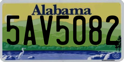 AL license plate 5AV5082