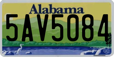 AL license plate 5AV5084