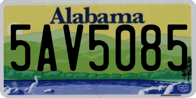 AL license plate 5AV5085