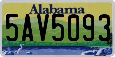 AL license plate 5AV5093