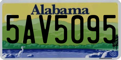 AL license plate 5AV5095