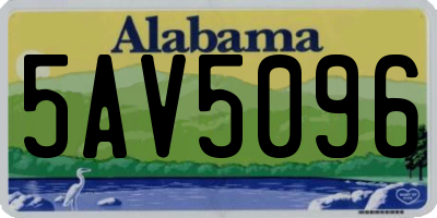 AL license plate 5AV5096