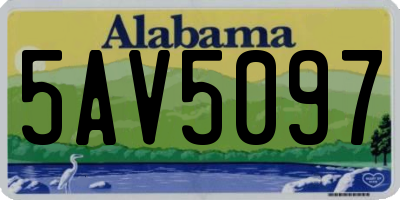 AL license plate 5AV5097