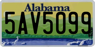 AL license plate 5AV5099