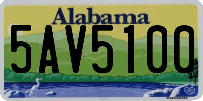 AL license plate 5AV5100
