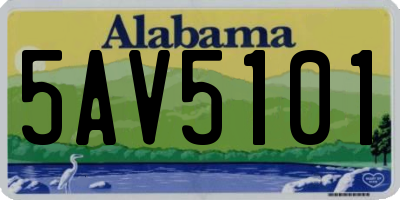 AL license plate 5AV5101