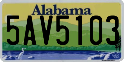 AL license plate 5AV5103