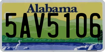 AL license plate 5AV5106
