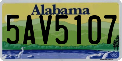 AL license plate 5AV5107