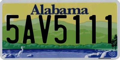 AL license plate 5AV5111