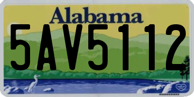 AL license plate 5AV5112