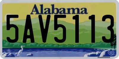 AL license plate 5AV5113