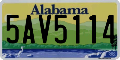 AL license plate 5AV5114