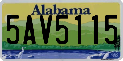 AL license plate 5AV5115