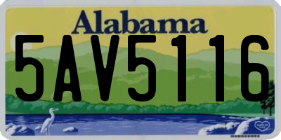 AL license plate 5AV5116