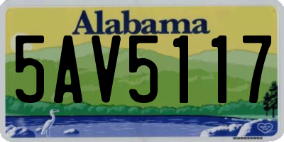 AL license plate 5AV5117